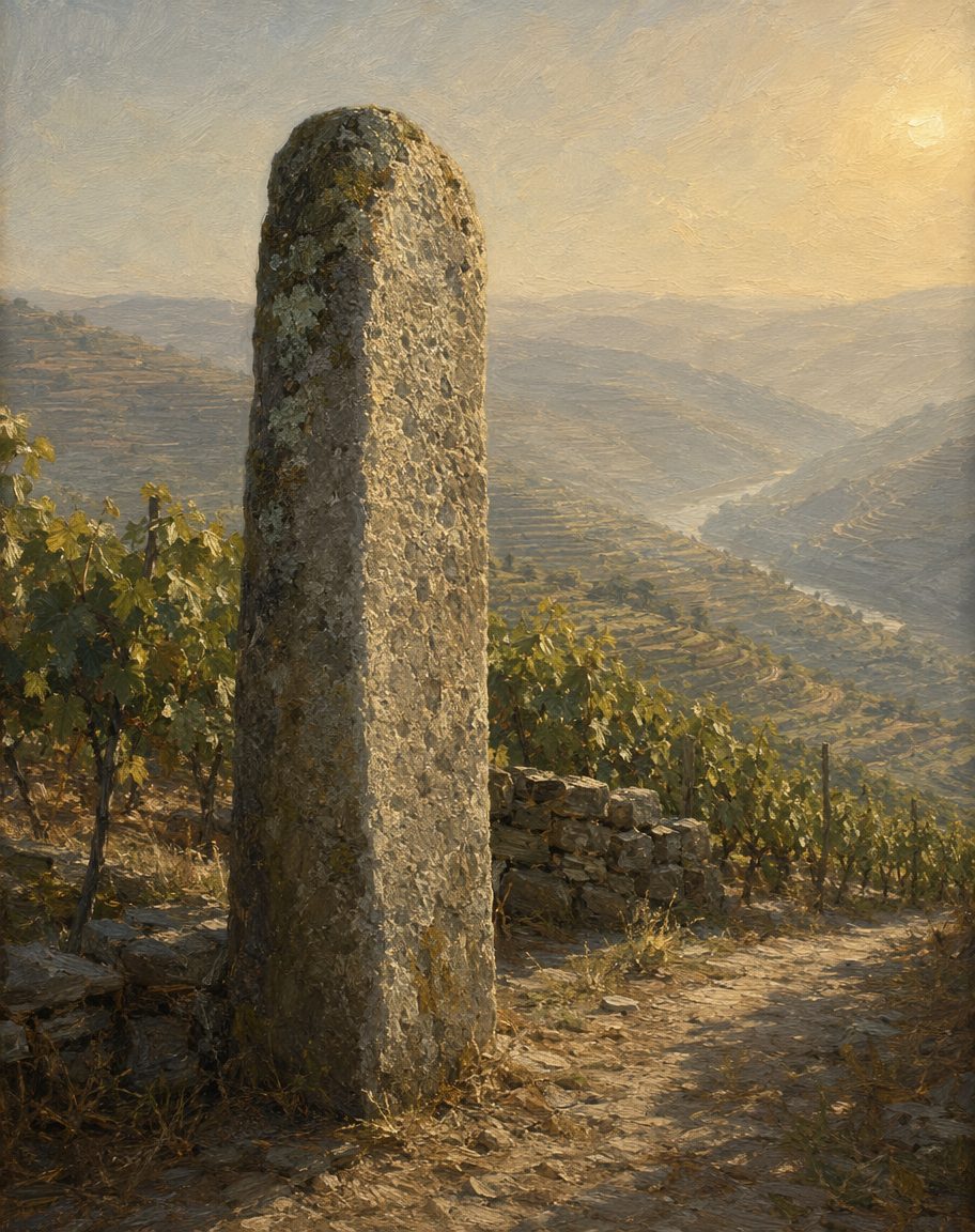 Cerca de dois metros de granito, um número, um ano e uma palavra virada para o caminho. Chegaram a ser 335; pouco mais de cem continuam localizáveis. Pintura.