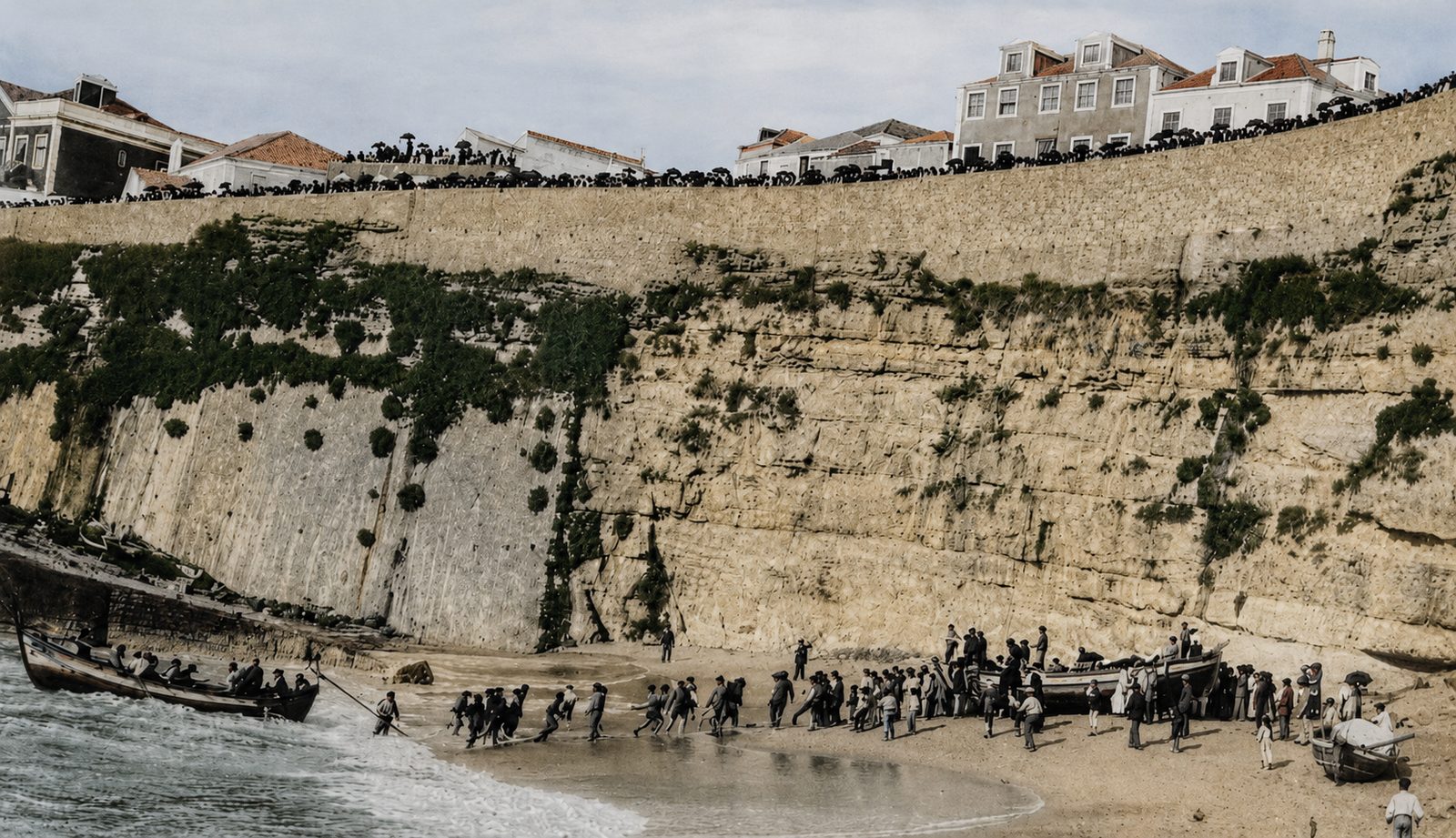 A família real na Praia dos Pescadores da Ericeira, 5 de outubro de 1910.