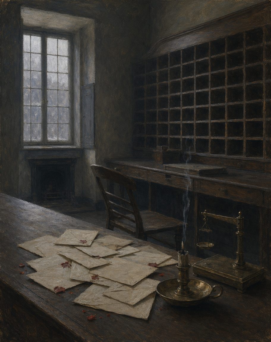 Em janeiro de 1797, a Coroa extinguiu o Ofício de Correio-mor e incorporou as suas atribuições; terminava um monopólio familiar de quase dois séculos. Pintura. evocação, não registo.