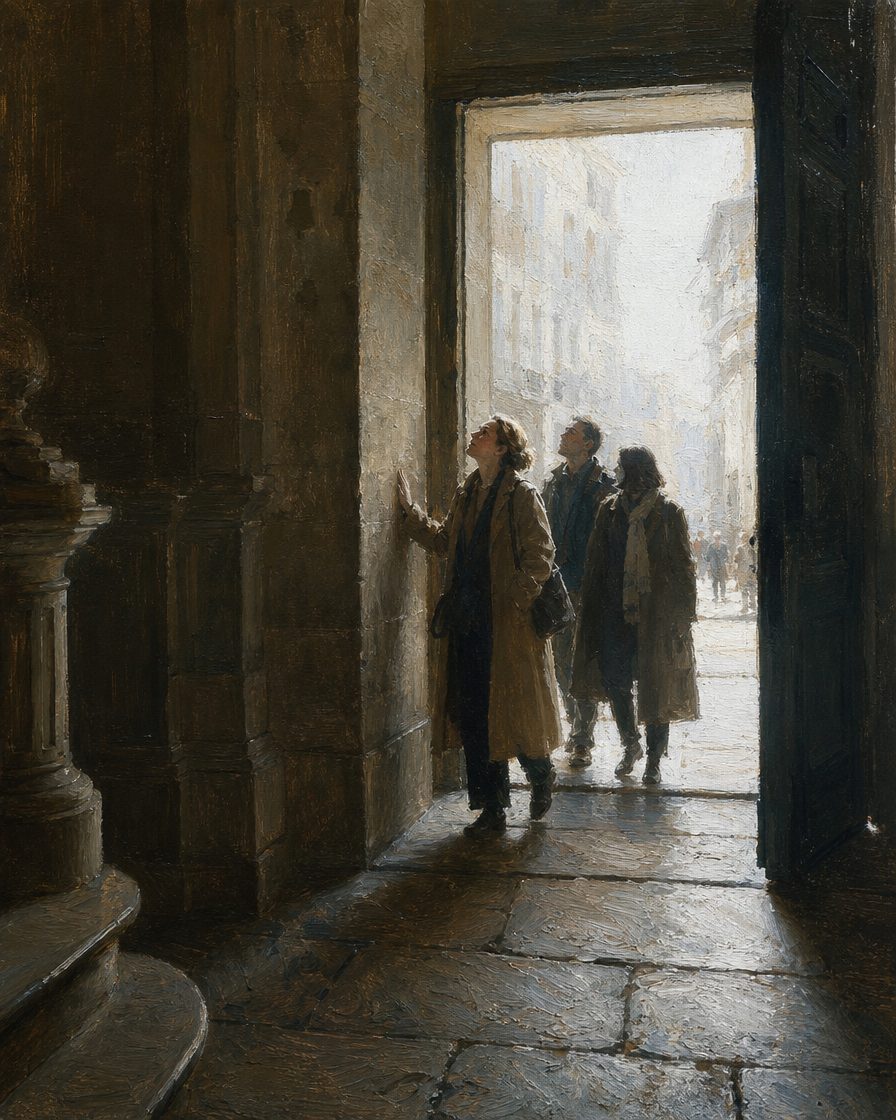 A 12 de março de 2026, pela primeira vez em 236 anos, a porta abriu-se ao público. Cena ilustrativa. Pintura.