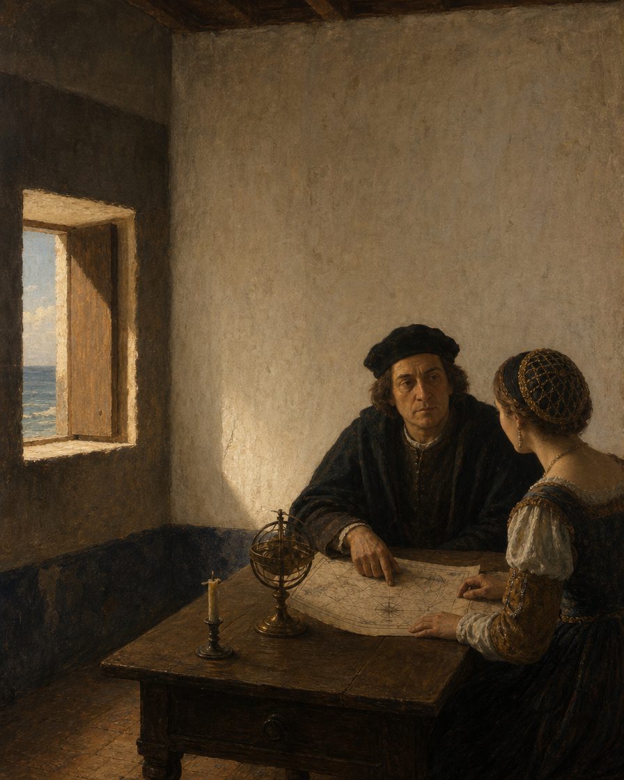 Cristóvão Colombo casou com Filipa Moniz Perestrelo e viveu aqui, em Porto Santo, antes de o mundo saber o seu nome. A casa é hoje um museu, com data e morada certas.