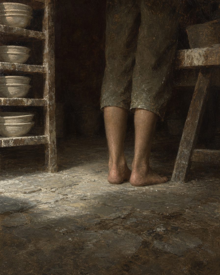 Trabalhavam descalças, muitas com 11 e 12 anos, às vezes 14 horas seguidas. (Segundo o arquivo do museu.)