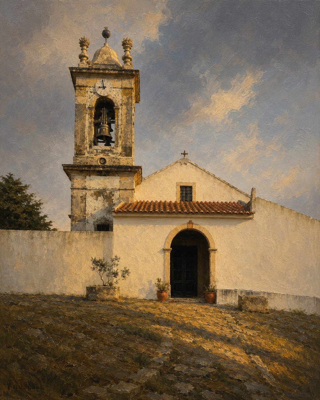 Santo Estêvão das Galés, no alto do monte onde, diz a lenda, a imagem teimava em voltar.