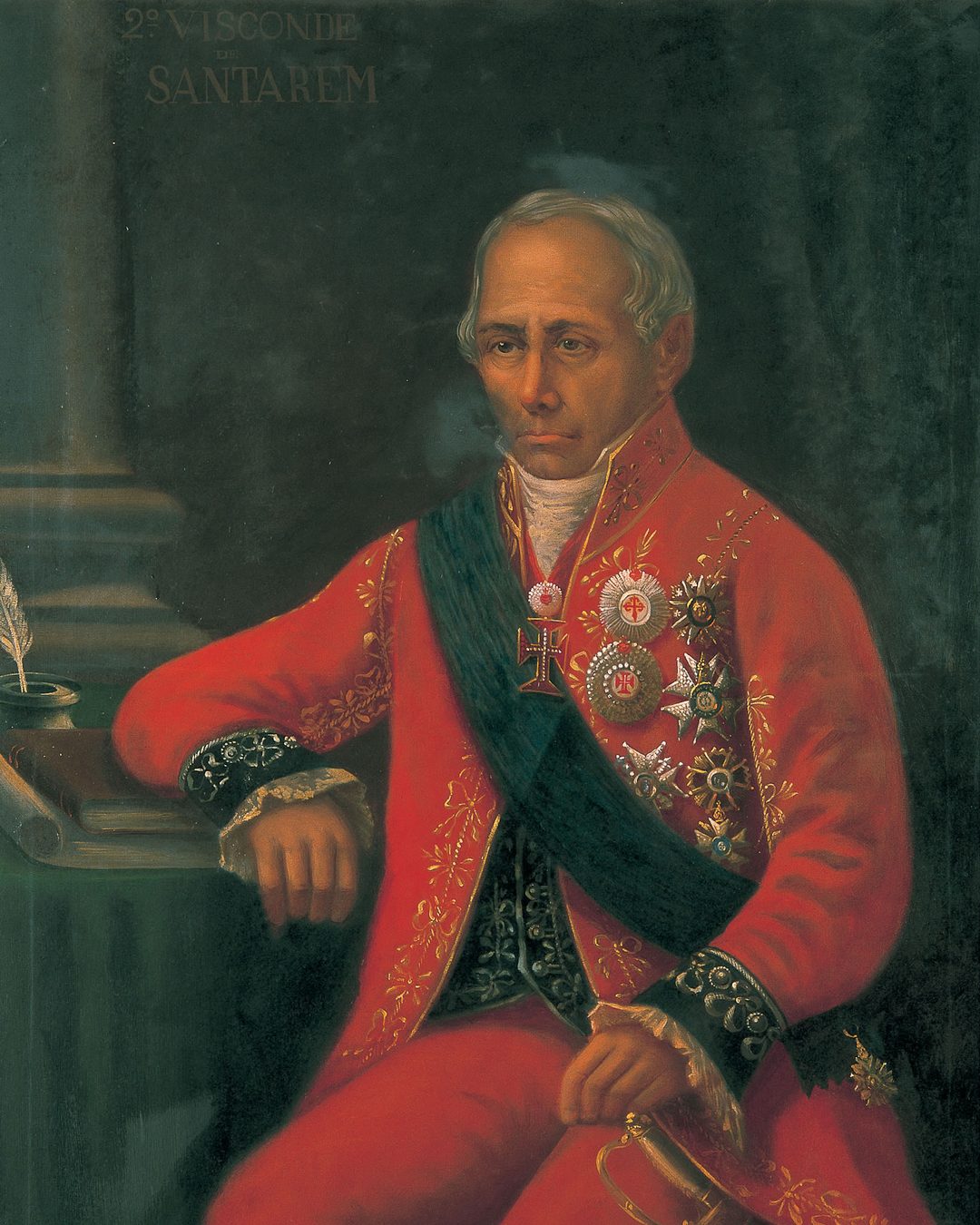 O Visconde de Santarém, que procurou o códice em Paris sem o encontrar e escreveu a introdução e as notas da edição de 1841, num retrato a óleo (Sociedade de Geografia de Lisboa, domínio público).