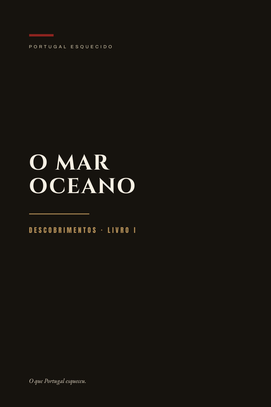 Capa do livro impresso O Mar Oceano.