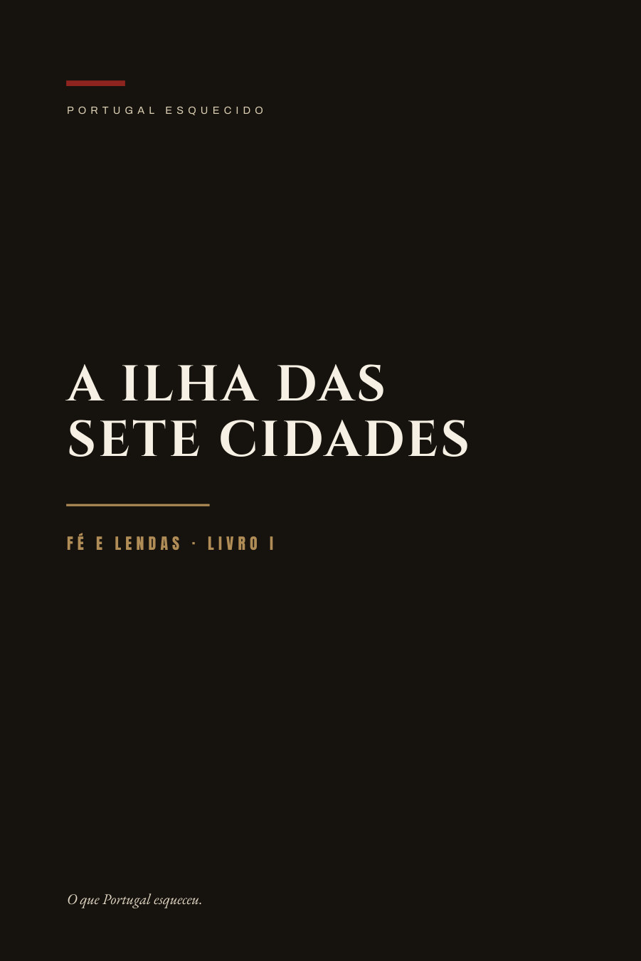 Capa do livro impresso A Ilha das Sete Cidades.